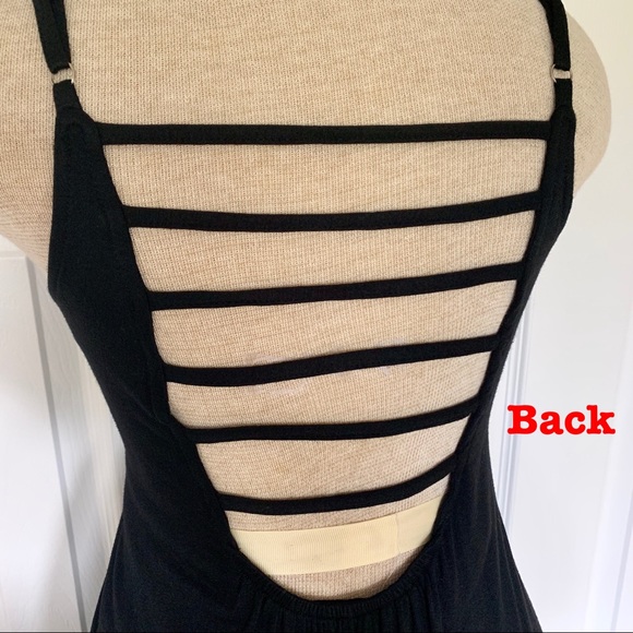 Mandarin Blue Resortwear Black Maxi Dress L - Picture 8 of 8